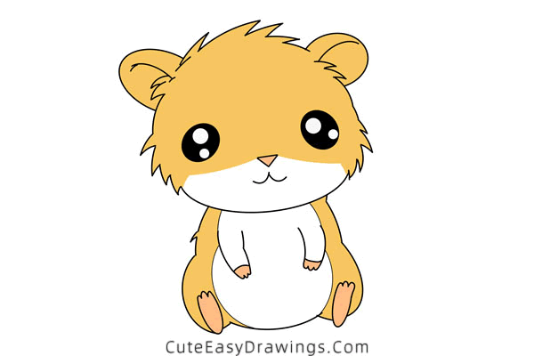 how to draw a cute gerbil - www.cuteeasydrawings.com