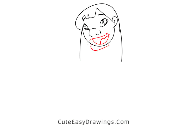 how to draw lilo pelekai - www.cuteeasydrawings.com