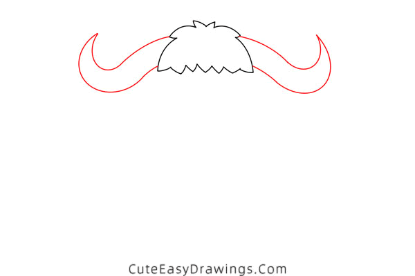 how to draw a cartoon yak - www.cuteeasydrawings.com