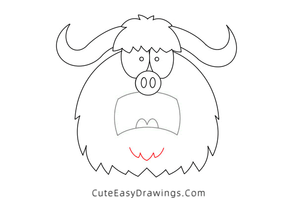 how to draw a cartoon yak - www.cuteeasydrawings.com