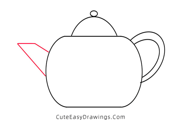 how to draw a teapot - www.cuteeasydrawings.com