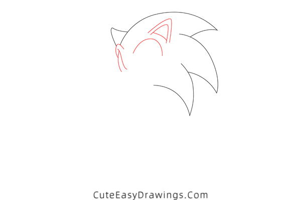 how to draw sonic the hedgehog - www.cuteeasydrawings.com