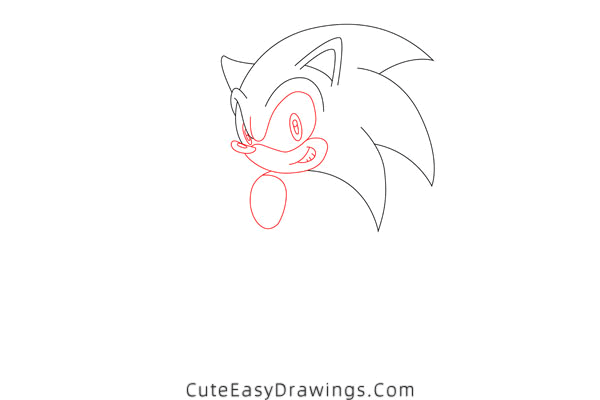 how to draw sonic the hedgehog - www.cuteeasydrawings.com