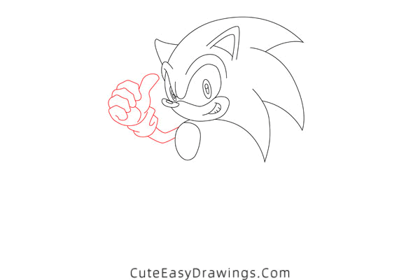 how to draw sonic the hedgehog - www.cuteeasydrawings.com