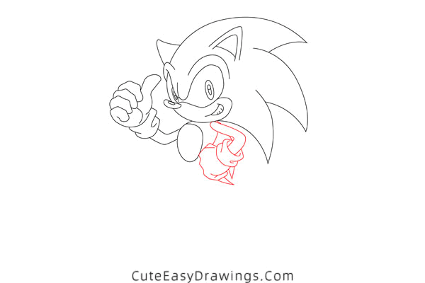 how to draw sonic the hedgehog - www.cuteeasydrawings.com