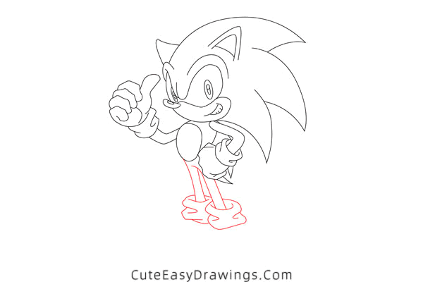 how to draw sonic the hedgehog - www.cuteeasydrawings.com