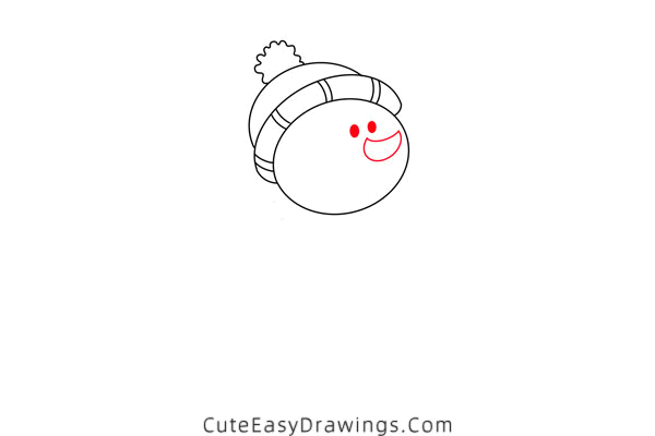 how to draw a snowman easy - www.cuteeasydrawings.com