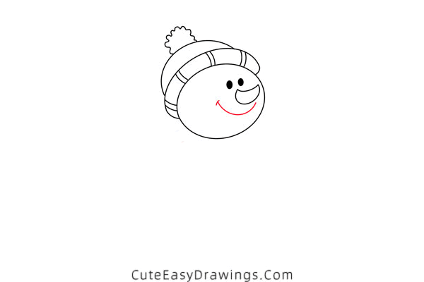 how to draw a snowman easy - www.cuteeasydrawings.com