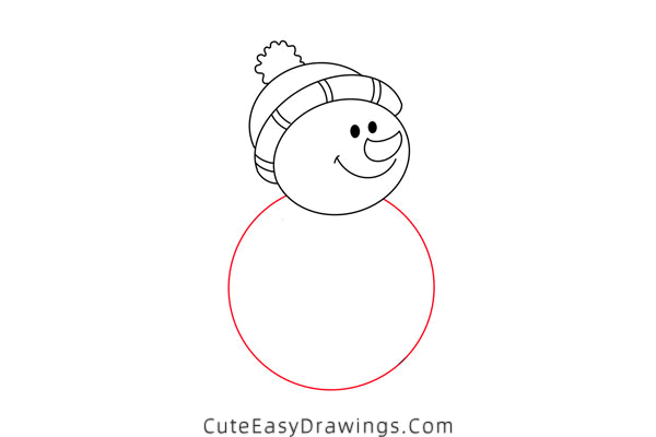 how to draw a snowman easy - www.cuteeasydrawings.com