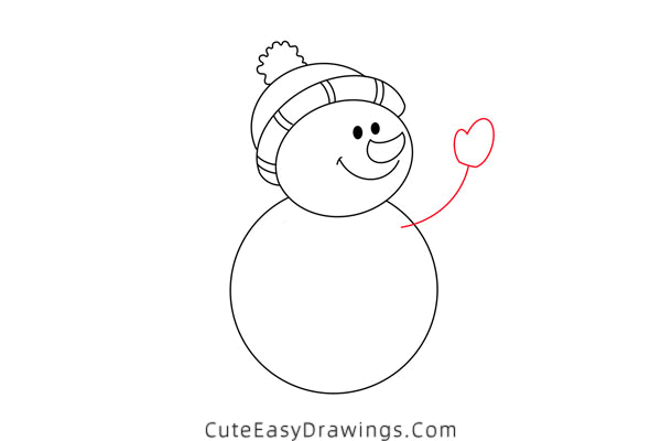 how to draw a snowman easy - www.cuteeasydrawings.com