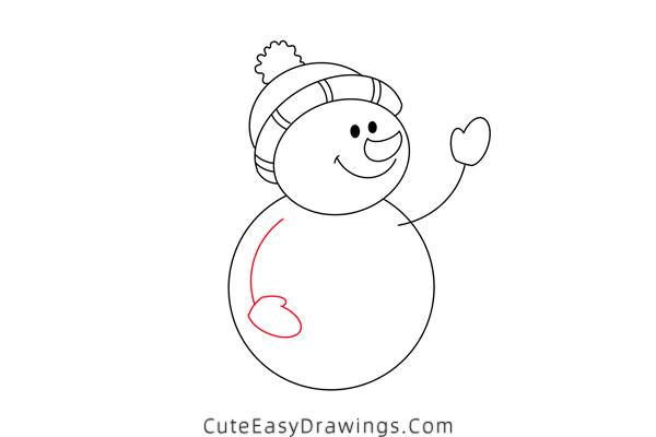 how to draw a snowman easy - www.cuteeasydrawings.com