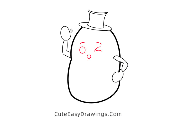 how to draw a cartoon potato - www.cuteeasydrawings.com