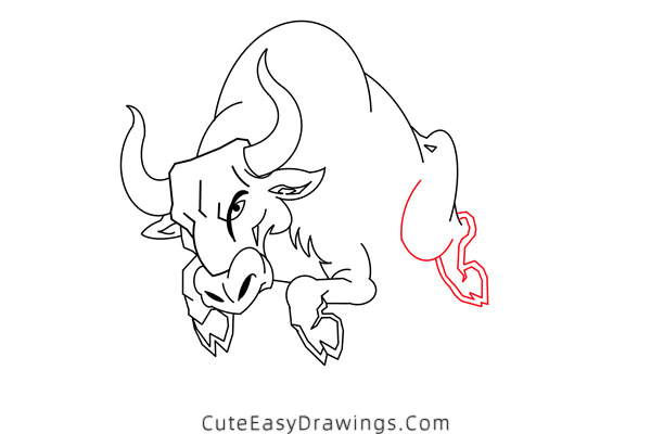 how to draw a bull - www.cuteeasydrawings.com