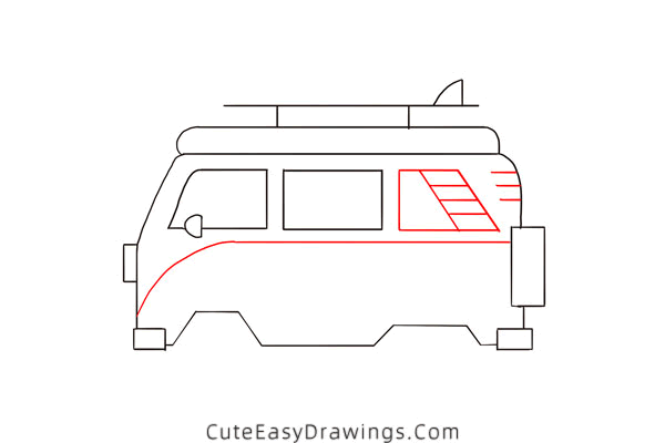 how to draw a van - www.cuteeasydrawings.com