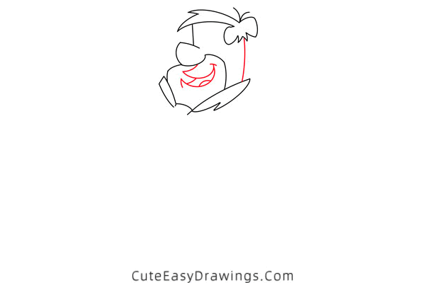 how to draw fred flintstone - www.cuteeasydrawings.com