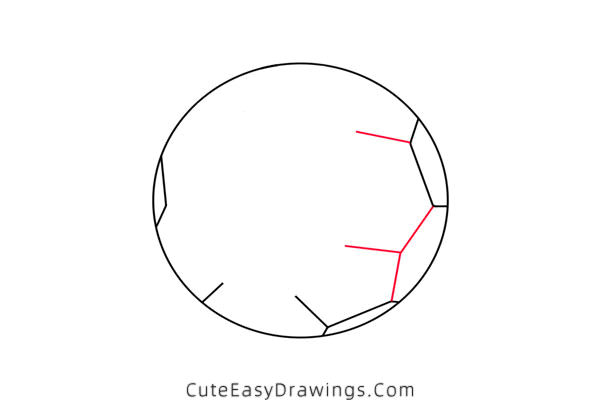 how to draw a soccer ball - www.cuteeasydrawings.com