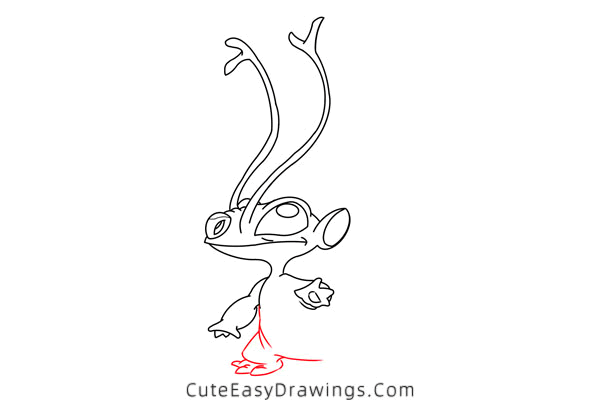 how to draw sparky from lilo stitch - www.cuteeasydrawings.com