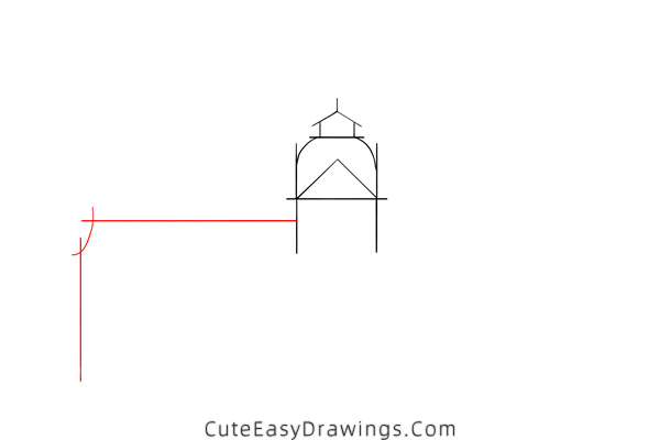 how to draw the louvre - www.cuteeasydrawings.com