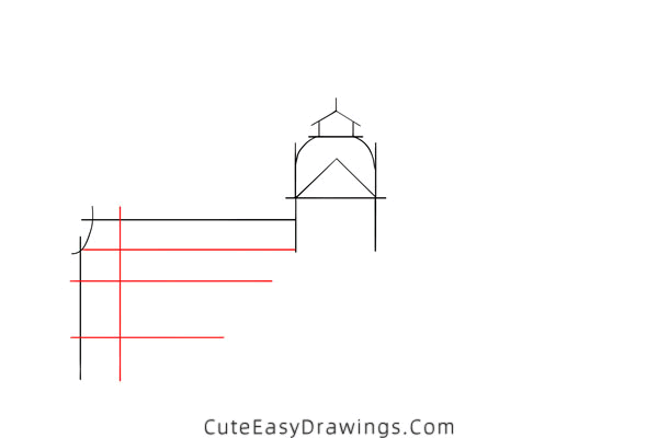 how to draw the louvre - www.cuteeasydrawings.com