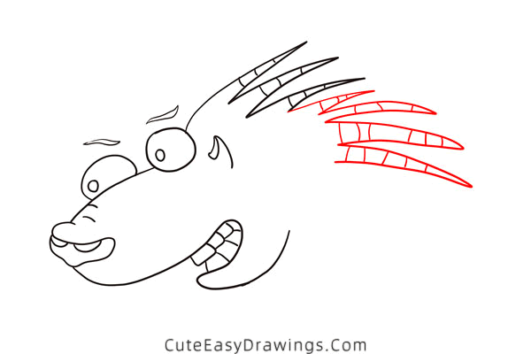 how to draw a porcupine - www.cuteeasydrawings.com