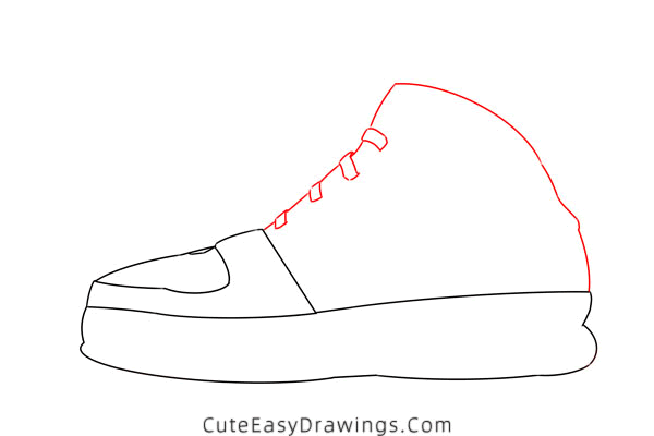 how to draw basketball shoes - www.cuteeasydrawings.com