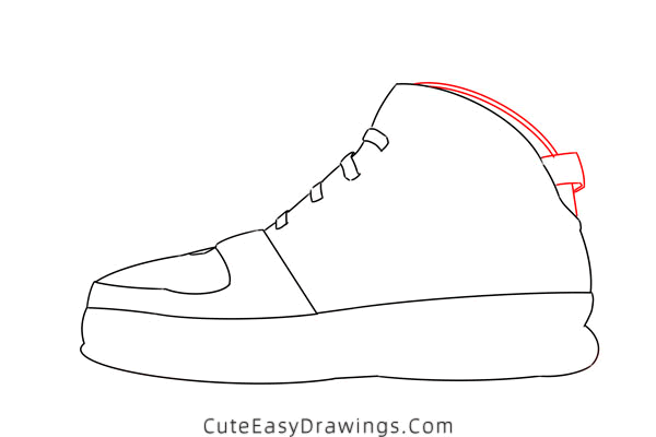 how to draw basketball shoes - www.cuteeasydrawings.com