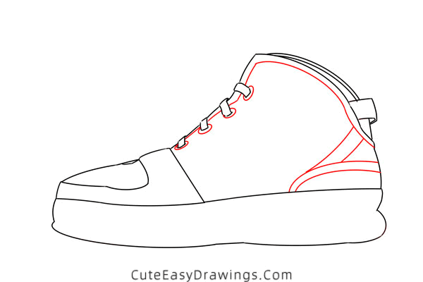 how to draw basketball shoes - www.cuteeasydrawings.com