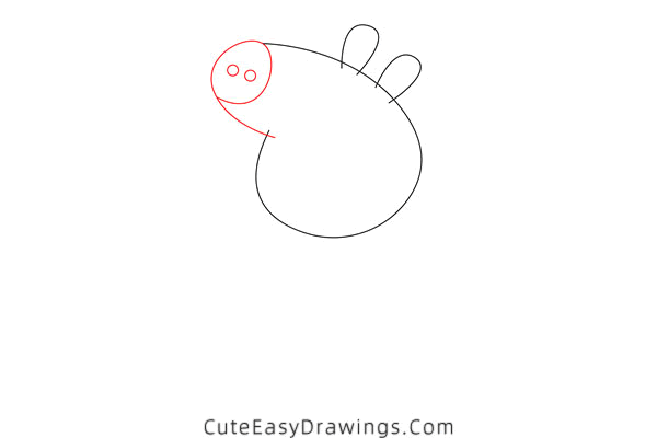 how to draw peppa pig - www.cuteeasydrawings.com