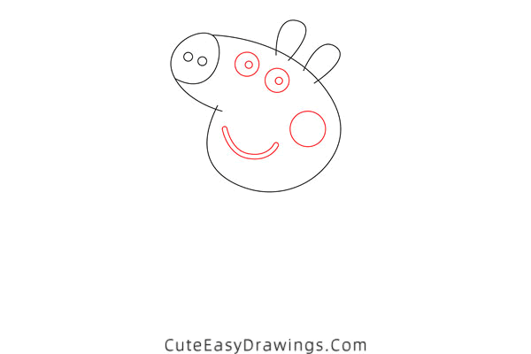 how to draw peppa pig - www.cuteeasydrawings.com