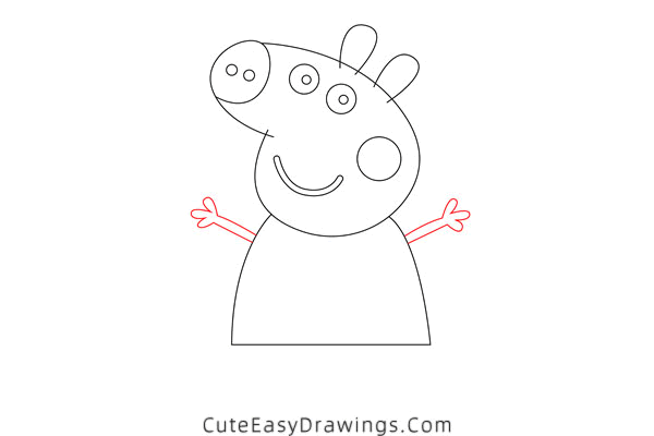 how to draw peppa pig - www.cuteeasydrawings.com