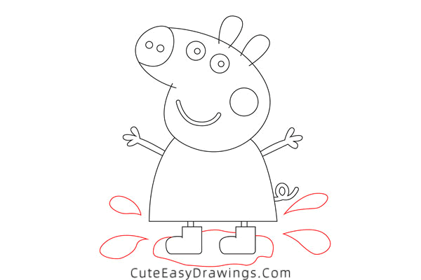 how to draw peppa pig - www.cuteeasydrawings.com