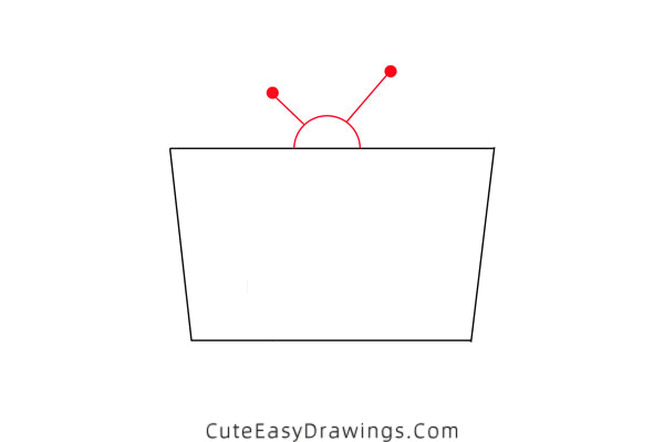 how to draw a tv - www.cuteeasydrawings.com