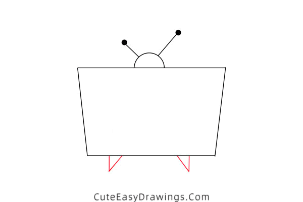 how to draw a tv - www.cuteeasydrawings.com