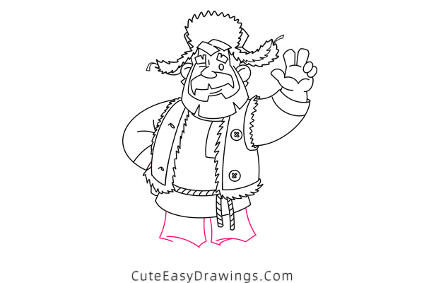 how to draw a grandfather - www.cuteeasydrawings.com