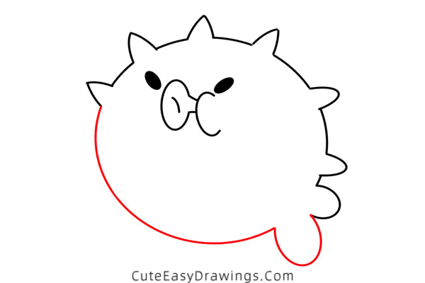 how to draw a blowfish - www.cuteeasydrawings.com