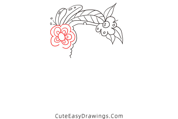 how to draw beautiful flowers - www.cuteeasydrawings.com