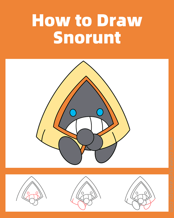 how to draw snorunt from pokemon - www.cuteeasydrawings.com