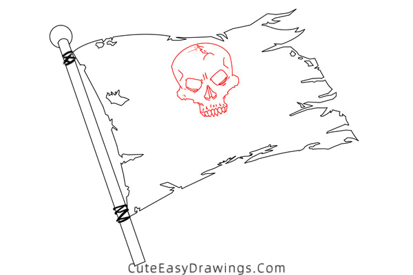 how to draw a pirate flag - www.cuteeasydrawings.com