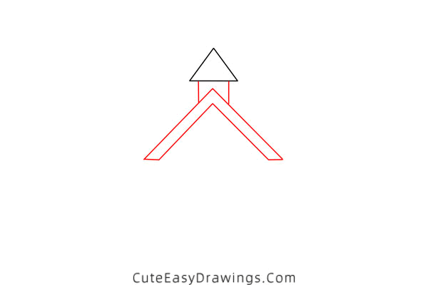 how to draw a small church - www.cuteeasydrawings.com