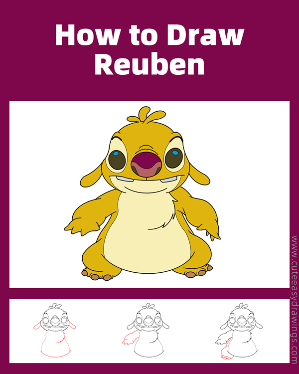 how to draw reuben - www.cuteeasydrawings.com