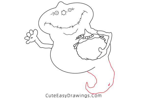 how to draw a ghost and jack-o-lantern - www.cuteeasydrawings.com