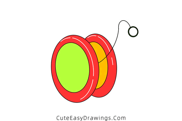 how to draw a yo-yo - www.cuteeasydrawings.com