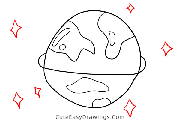 how to draw the earth - www.cuteeasydrawings.com