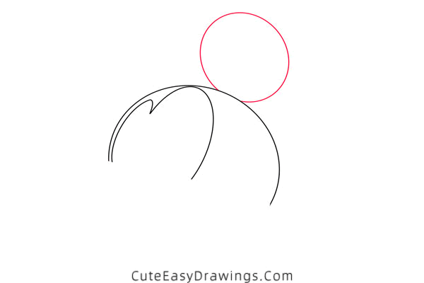 how to draw mickey mouse face - www.cuteeasydrawings.com