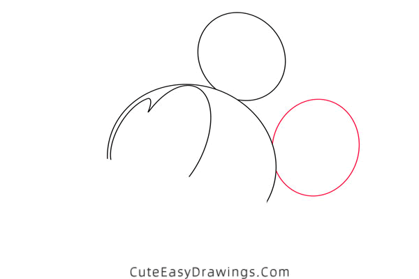 how to draw mickey mouse face - www.cuteeasydrawings.com