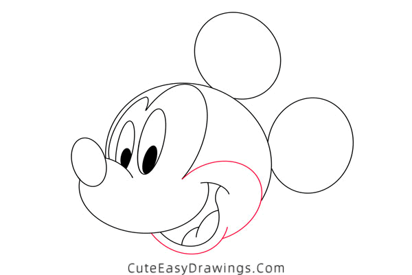 How to Draw Mickey Mouse Face Step by Step - Cute Easy Drawings