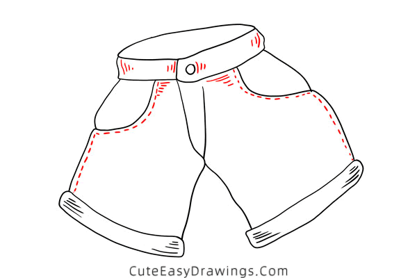 how to draw shorts - www.cuteeasydrawings.com