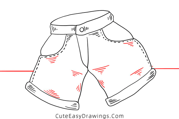 how to draw shorts - www.cuteeasydrawings.com