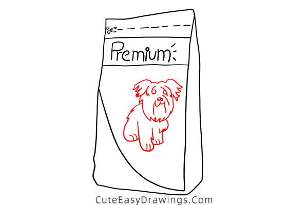 how to draw dog food - www.cuteeasydrawings.com