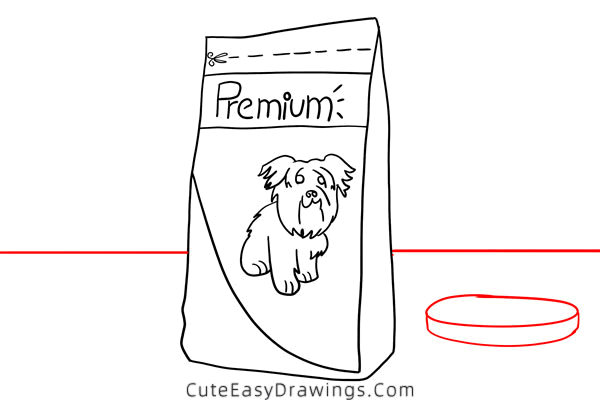 how to draw dog food - www.cuteeasydrawings.com